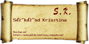 Sükösd Krisztina névjegykártya